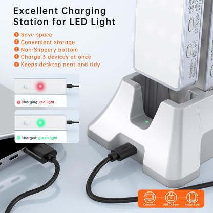 Smart Glow Lights 6 Pack with Charging Station + Remote