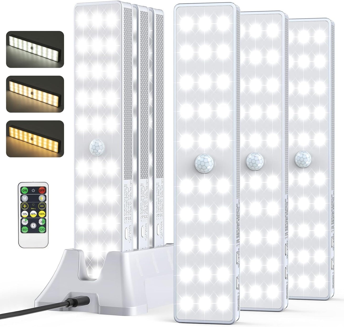 Smart Glow Lights 6 Pack with Charging Station + Remote
