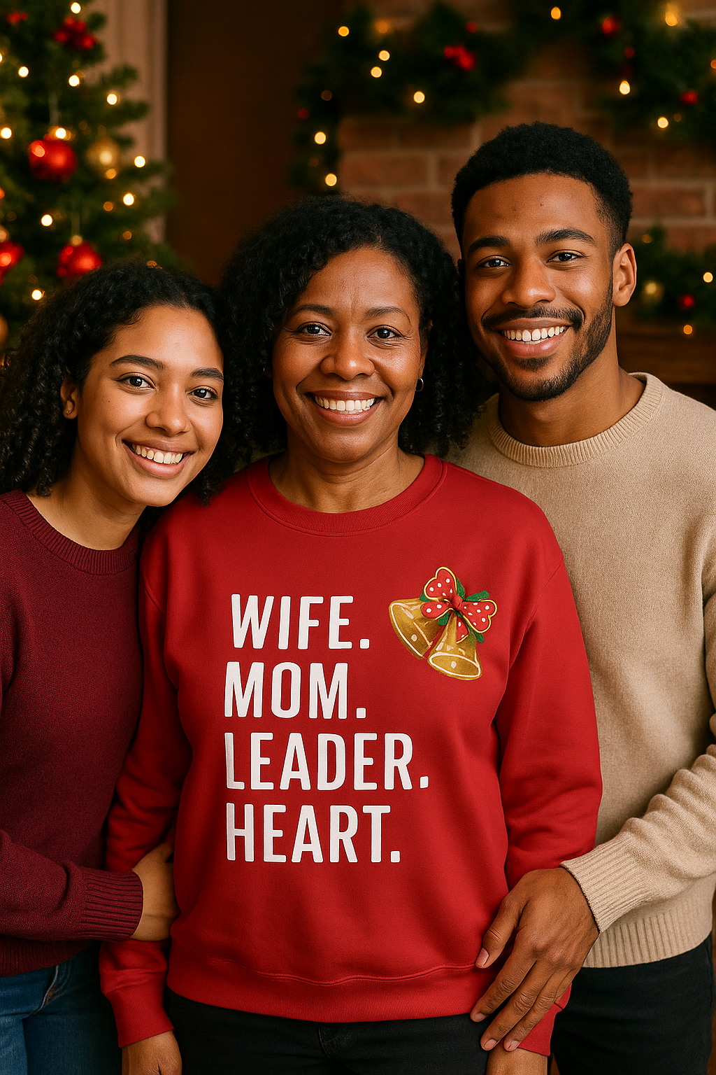 Holiday Heart Sweatshirt – Cozy Christmas Gift for Moms with Love