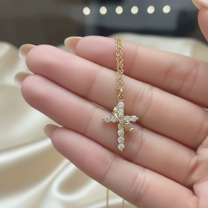 Elegant Rotating Cross Necklace