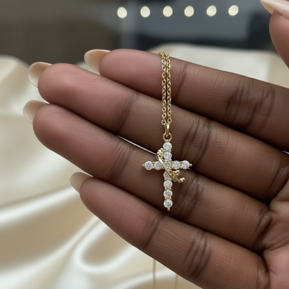 Elegant Rotating Cross Necklace