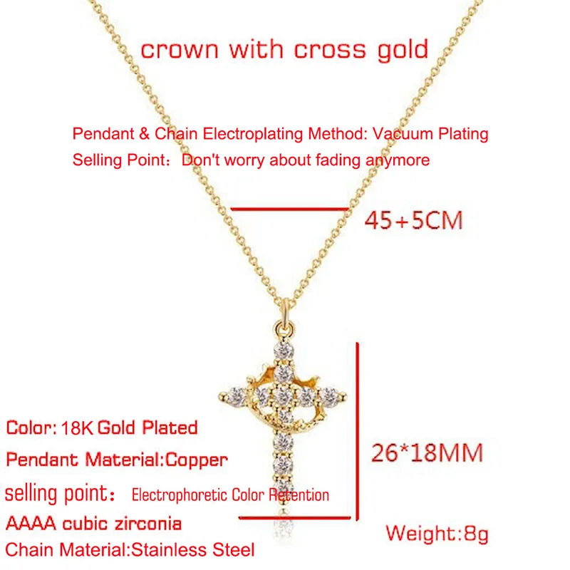 Elegant Rotating Cross Necklace