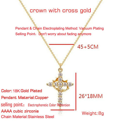 Elegant Rotating Cross Necklace