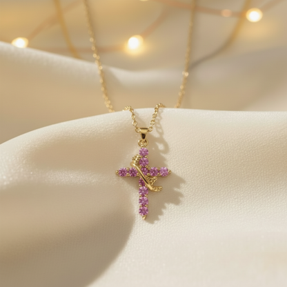 Elegant Rotating Cross Necklace