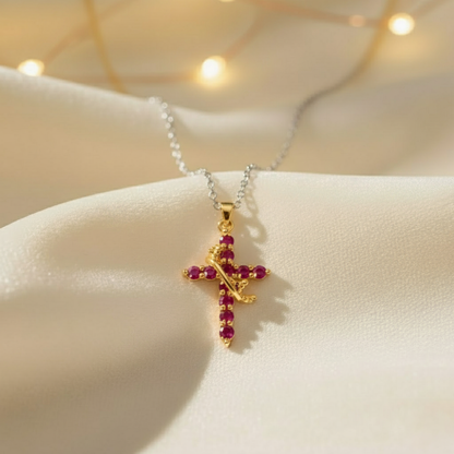 Elegant Rotating Cross Necklace