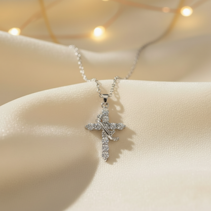 Elegant Rotating Cross Necklace